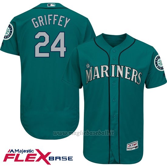 Maglia Baseball Uomo Seattle Mariners Ken Griffey Jr Aqua Flex Base